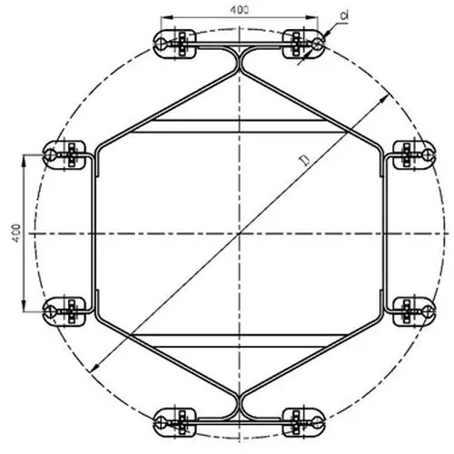 Распорки дистанционные типа 8РГ 400x21.6x30.6 мм 8РГ-2-400Б ТУ